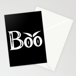 BOO Spooky Halloween Scary Eyes Stationery Card