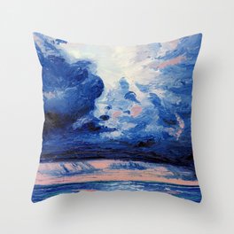 The pastel storm Throw Pillow