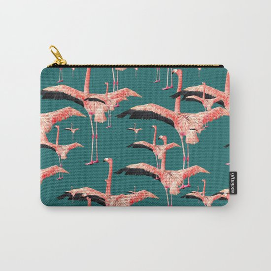 tropical flamingos Carry-All Pouch