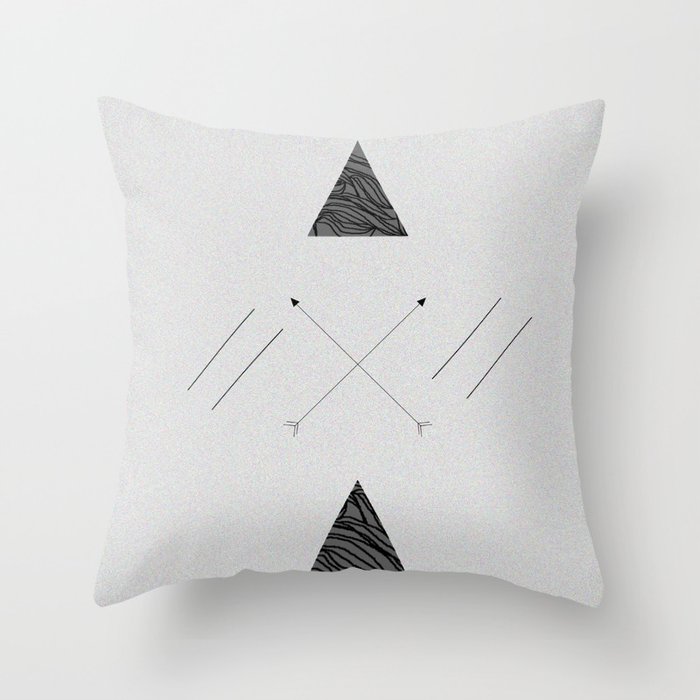 Arrows laced with Noise Throw Pillow