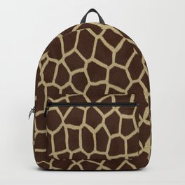 primitive safari animal brown and tan giraffe spots Backpack