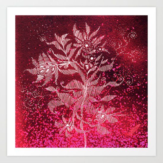 flowery firework Art Print