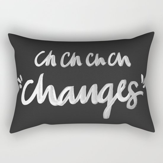 Bowie – White Ink Rectangular Pillow