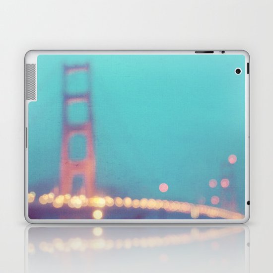la nuit. San Francisco Golden Gate Bridge photograph Laptop & iPad Skin