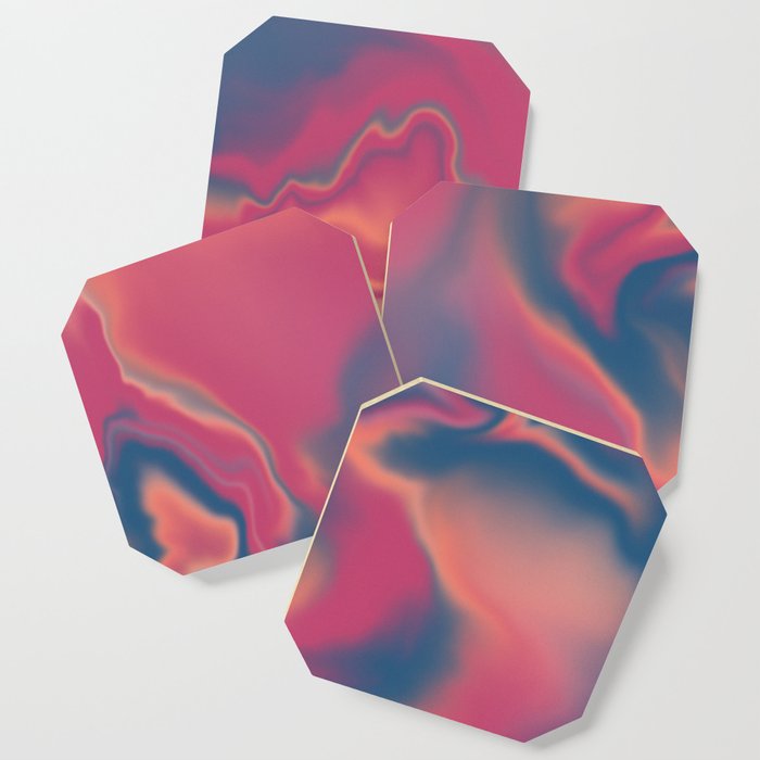Cotton Candy Water Marble Gradient Coaster