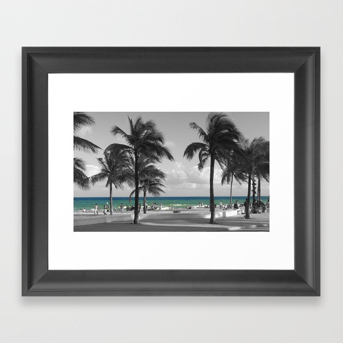 Miami Beach Florida Ocean photography Framed Art Print