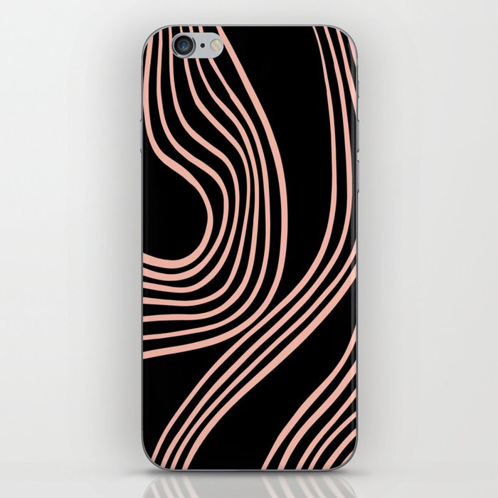 Abstract Peach Curves  iPhone Skin