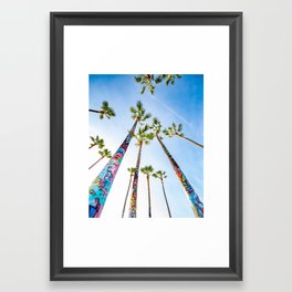 Graffiti palm trees of Venice Beach Framed Art Print