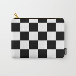 Black and white Checkered Carry-All Pouch | Cartoon, Graphite, Acrylic, Stencil, Pop Art, Drafting, Hatching, Graphicdesign, Abstract, Watercolor 