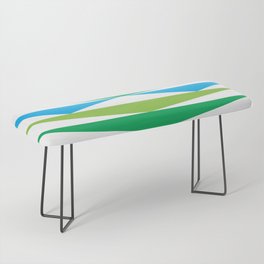Blue Green Triangles Bench