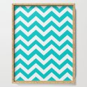 Robin Egg Blue Heavenly Color Zigzag Chevron Pattern