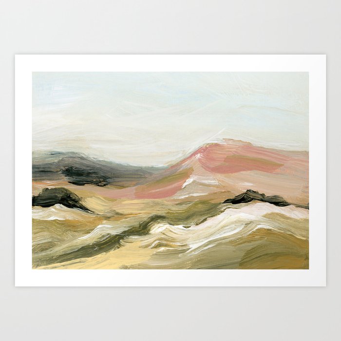 Scotland Landscape | Abstract Acrylic Painting  Art Print