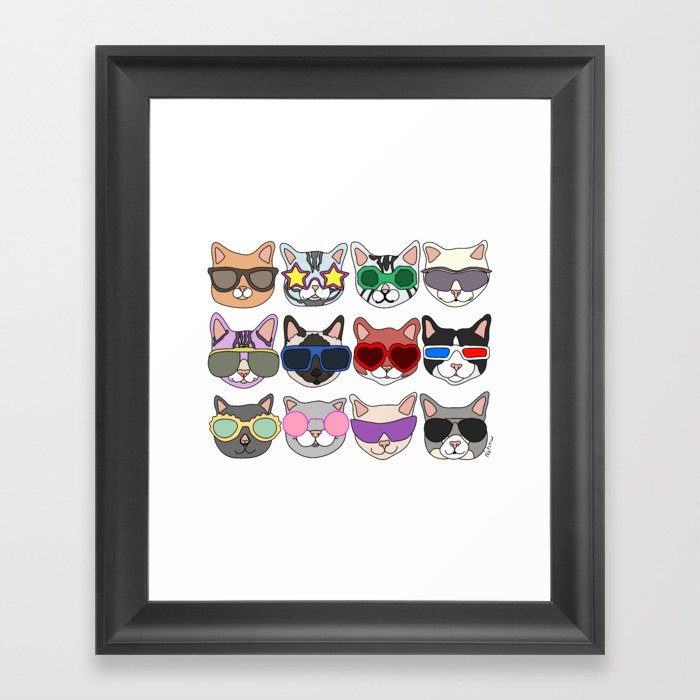 Hollywood Cats Framed Art Print