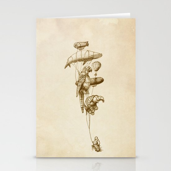 The Helium Menagerie (sepia) Stationery Cards