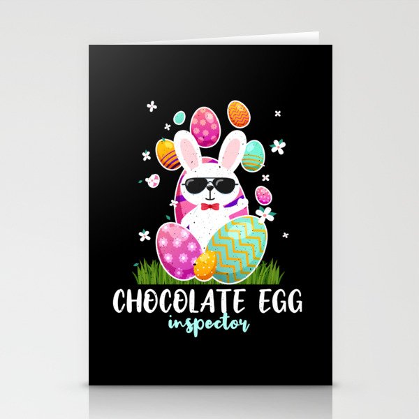 Chocolate Egg Kawaii Cute Bunny Egg Easter Sunday Stationery Cards