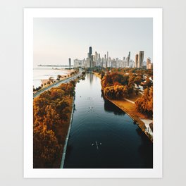 chicago aerial view Art Print