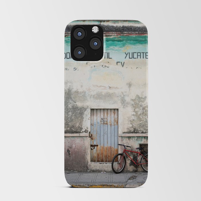 Travel photography print “Mexico wall with bicycle” photo art  iPhone Card Case