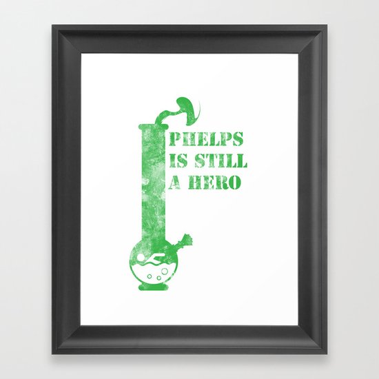 Phelps is a still a hero Framed Art Print