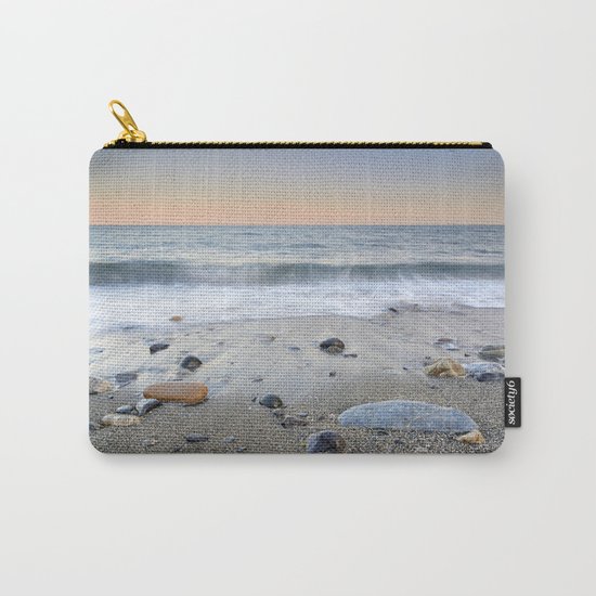 "Mediterranean waves at sunset". Pink sunset Carry-All Pouch