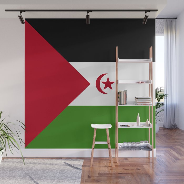 Western Sahara flag emblem Wall Mural