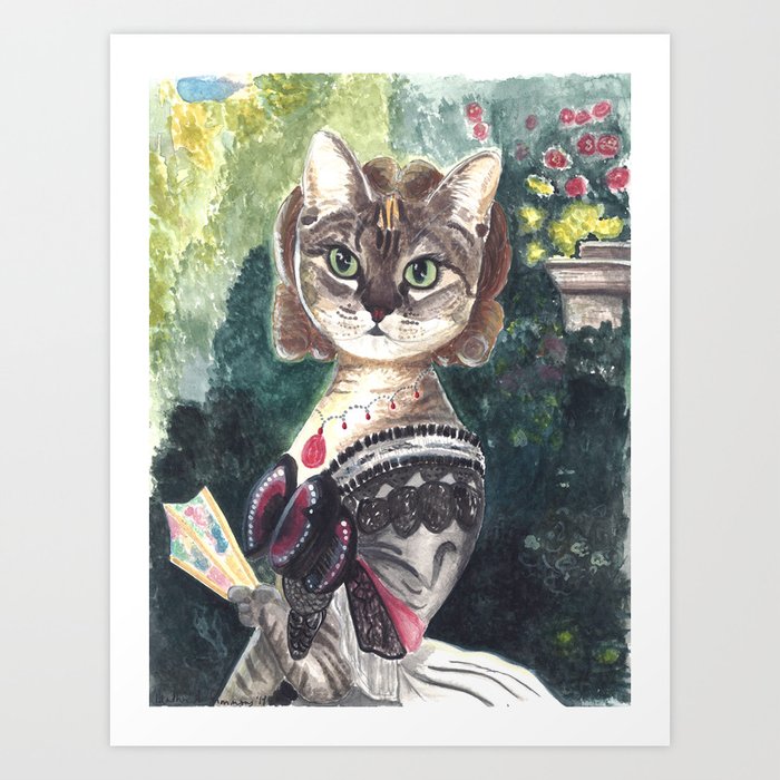 Clouzie Pink Panther Cat Art Print By Ultravioletgirl Society6