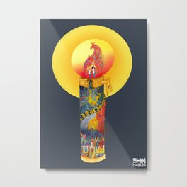 Advent: Candle of Peace Metal Print | Drawing, Holiday, Colorful, Jesus, Shinhappens, Peace, Christmas, Advent, Digital 