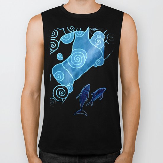 MELUSINA SEA DOLPHINS Biker Tank
