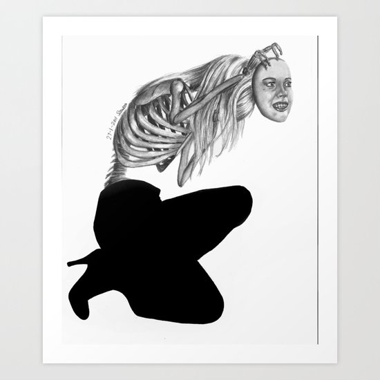 when masks fall Art Print