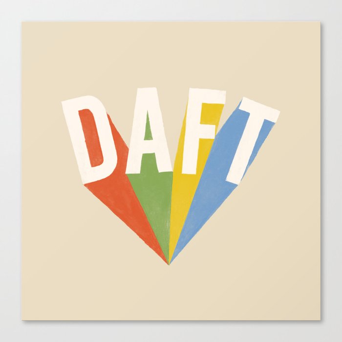 Letters : Daft Canvas Print
