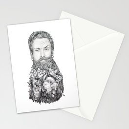 Kitten Beard Stationery Cards