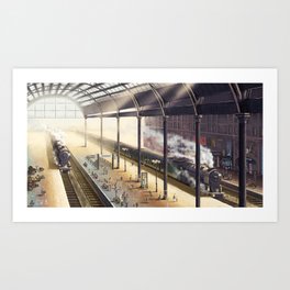 The Giraffe Train Station (Interior) Art Print