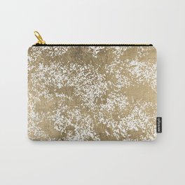 Elegant chic faux gold foil paint splatters pattern Carry-All Pouch