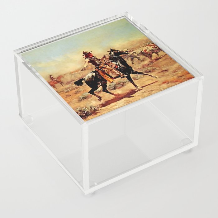 “In the Alkali” by Charles M Russell Acrylic Box