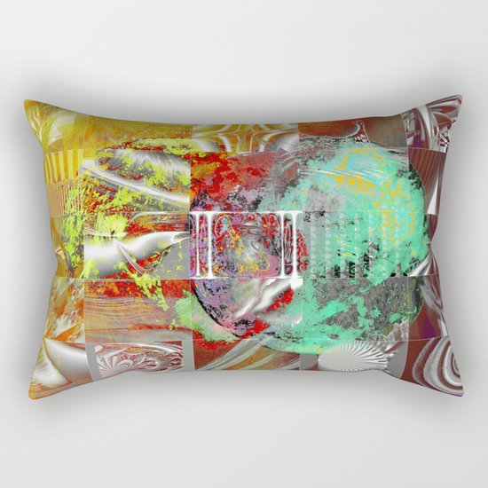 technical mosaic world Rectangular Pillow