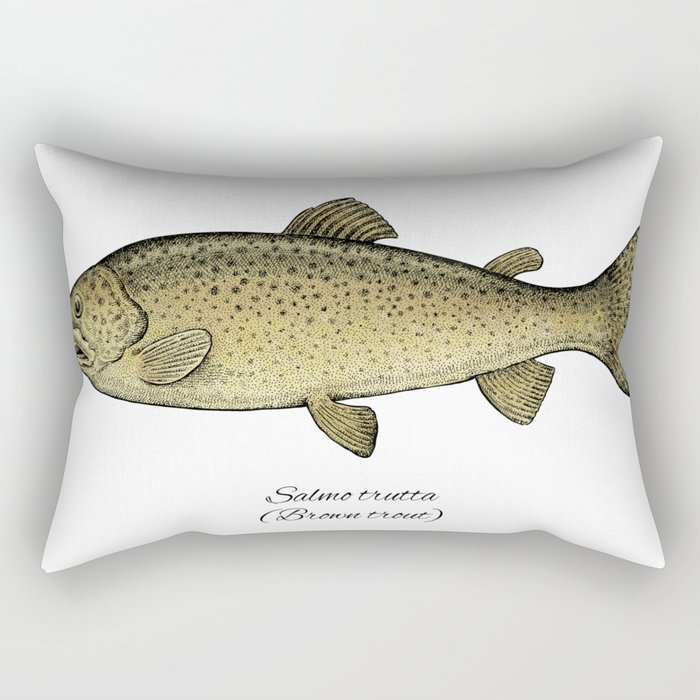 Brown trout Rectangular Pillow