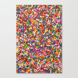 Rainbow Sprinkles Sweet Candy Colorful Canvas Print