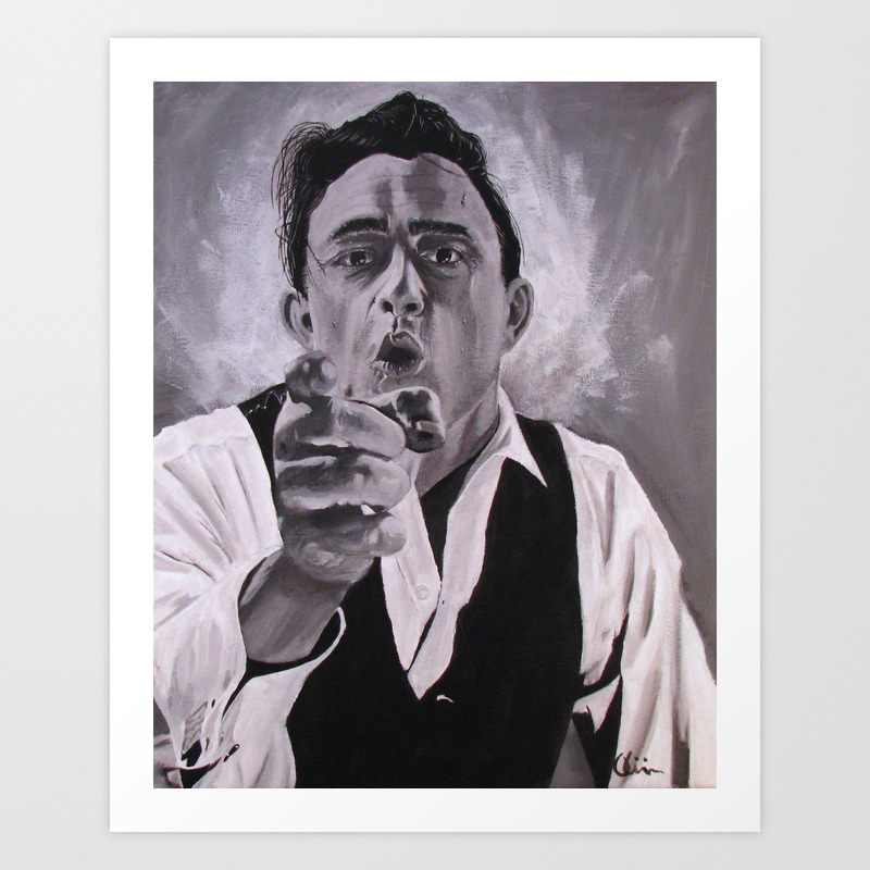 Johnny Cash Portrait Art Print By Montyoliveira Society6
