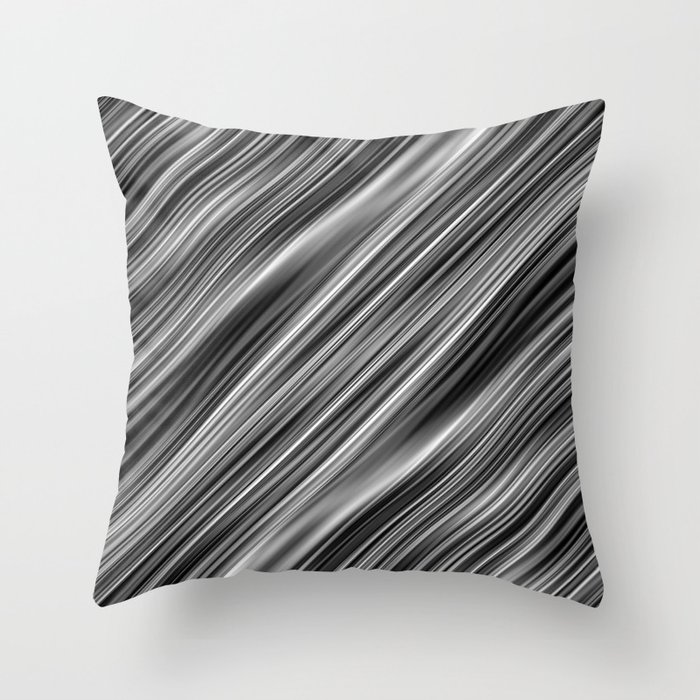 Ambient 6 in Black and White Pattern Throw Pillow