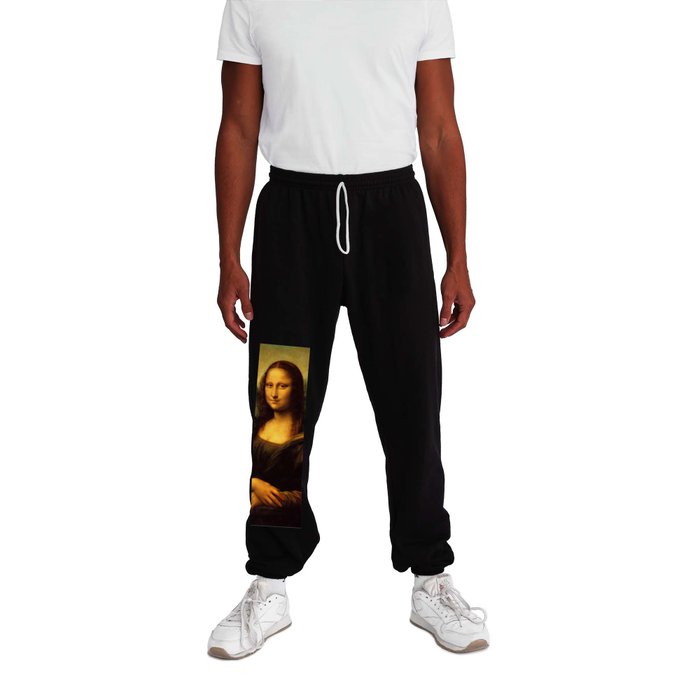 Mona Lisa Leonardo da Vinci Sweatpants by Elegant Chaos Gallery