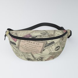 Antique Engraving of French Currency Fanny Pack