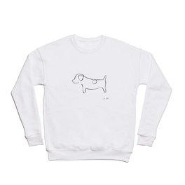 Abstract Jack Russell Terrier Dog Line Drawing Crewneck Sweatshirt