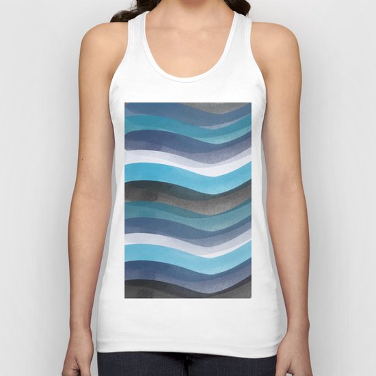 Blue lines Unisex Tank Top