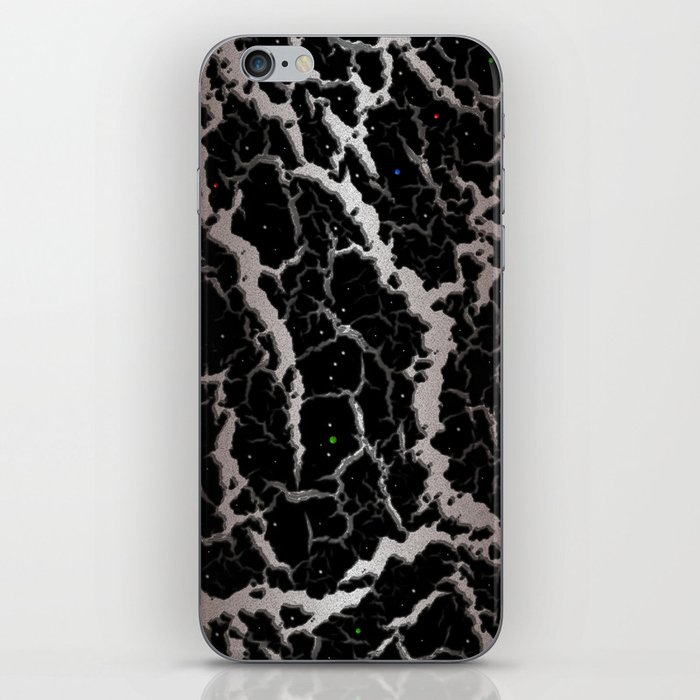Cracked Space Lava - Brown/White iPhone Skin