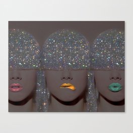 Magic people vol.3 | disco |  70s | 80s | hair | style | vintage | retro | collage | glitter | vibe Canvas Print