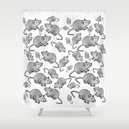 Rat-ageddon Rat Pattern of Rats Shower Curtain