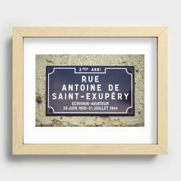 Greatest author street sign Recessed Framed Print