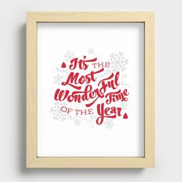 It's the Most Wonderful Time of the Year, Graphic Sign Recessed Framed Print