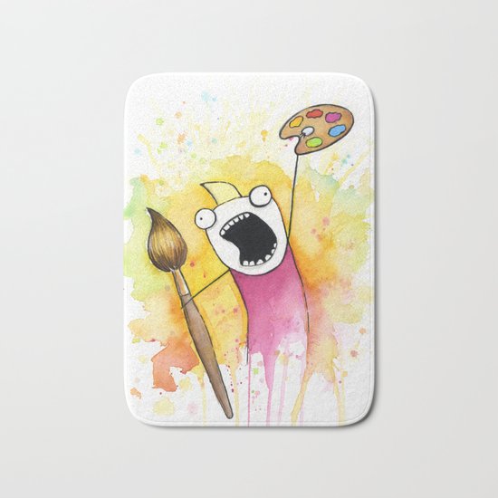 Meme Painting Bath Mat