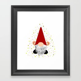 Santa - Gnome Framed Art Print