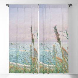 cove impressionism painted realistic scene Blackout Curtain